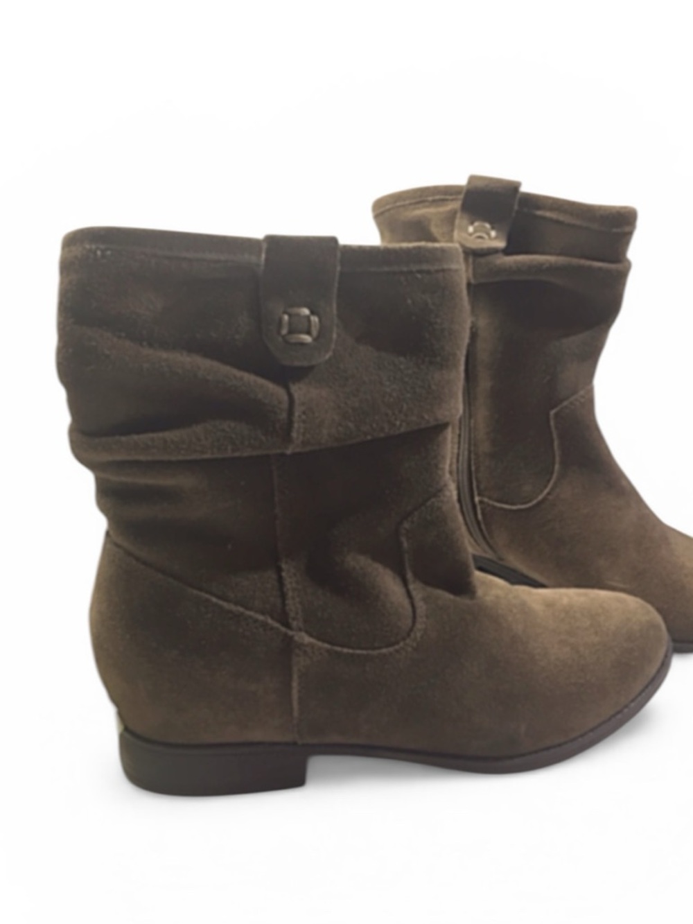 BASS Hidden Wedge Brown Leather Boots